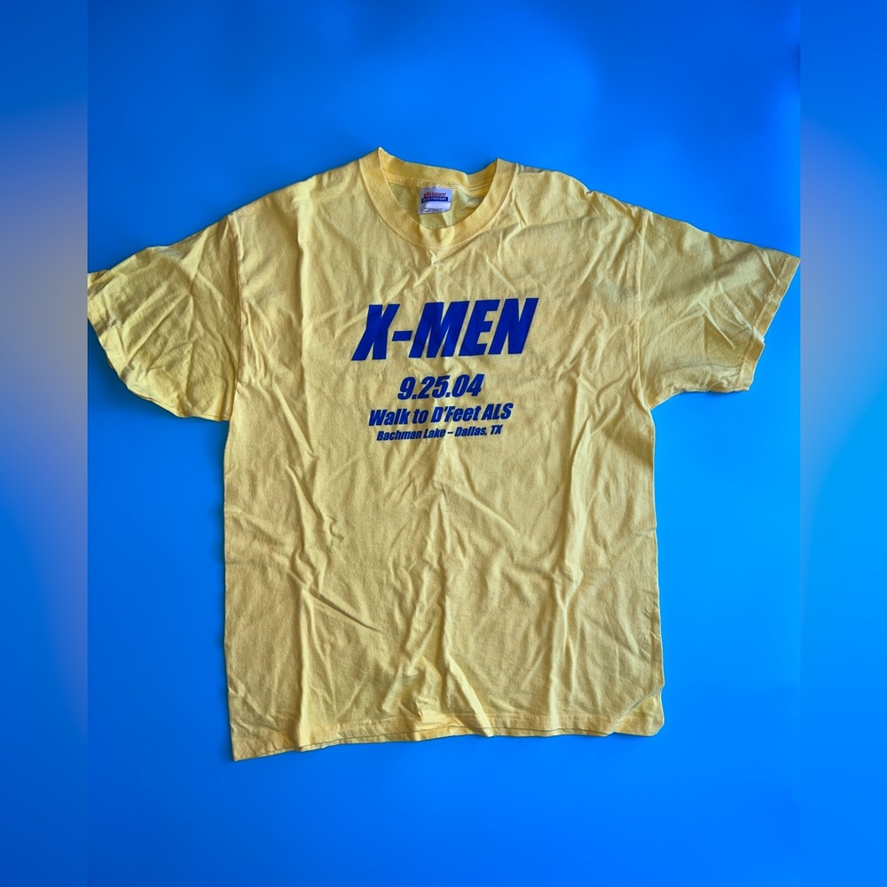 Rare T Shirt 2004 X-Men Walk to D’Feet ALS Bachman Dallas Texas Size M & L